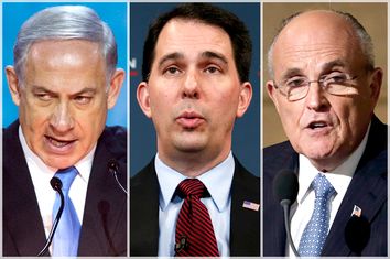 Benjamin Netanyahu, Scott Walker, Rudy Giuliani