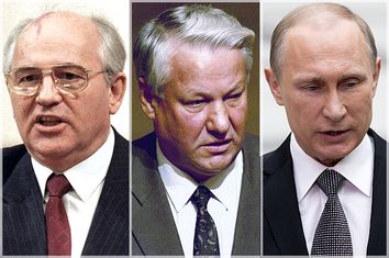 Mikhail Gorbachev, Boris Yeltsin, Vladimir Putin