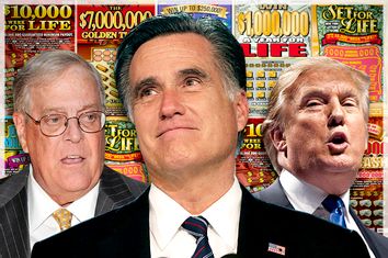 David Koch, Mitt Romney, Donald Trump