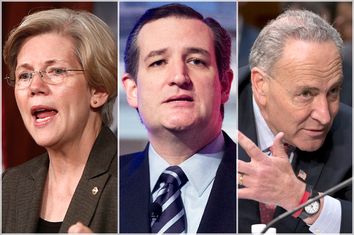 Elizabeth Warren, Ted Cruz, Chuck Schumer