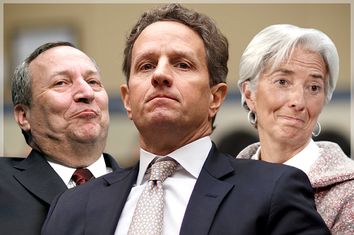 Lawrence Summers, Timothy Geithner, Christine Lagarde
