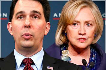 Scott Walker, Hillary Clinton