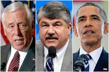 Steny Hoyer/Richard Trumka/Barack Obama