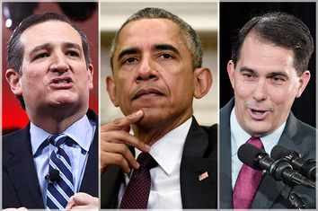 Ted Cruz, Barack Obama, Scott Walker