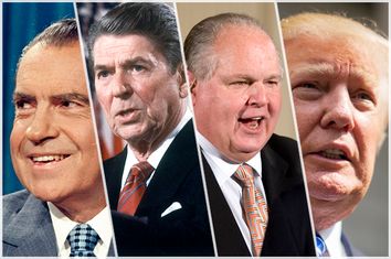 Richard Nixon, Ronald Reagan, Rush Limbaugh, Donald Trump