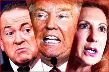 Mike Huckabee, Donald Trump, Carly Fiorina