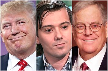 Donald Trump, Martin Shkreli, David Koch