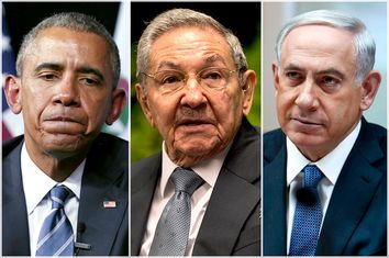 Barack Obama, Raul Castro, Benjamin Netanyahu