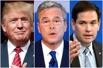 Donald Trump, Jeb Bush. Marco Rubio