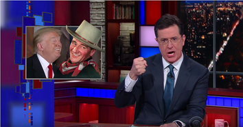 stephen colbert donald trump john wayne