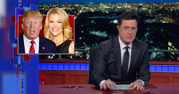 Colbert donald trump megyn kelly