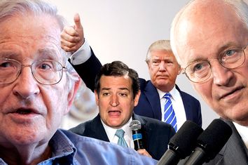Noam Chomsky, Ted Cruz, Donald Trump, Dick Cheney