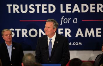 Republican U.S. presidential candidate Jeb Bush announces that he is suspending his presidential campaign in Columbia
