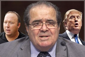 Alex Jones, Antonin Scalia, Donald Trump