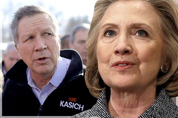 John Kasich, Hillary Clinton