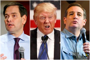 Marco Rubio, Donald Trump, Ted Cruz