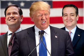 Marco Rubio, Donald Trump, Ted Cruz