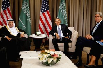 Obama concludes a meeting with Saudi Arabia's King Salman at the G20 summit at the Regnum Carya Resort in Antalya, Turkey