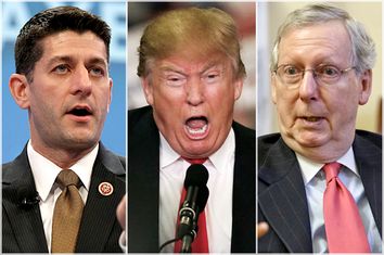 Paul Ryan, Donald Trump, Mitch McConnell