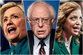 Hillary Clinton, Bernie Sanders, Debbie Wasserman Schultz