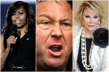 Michelle Obama, Alex Jones, Joan Rivers