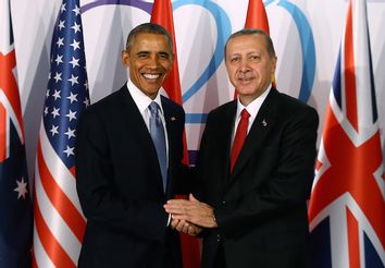 Turkey's President Erdogan and U.S. President Obama pose for photo during G20 summit in Antalya