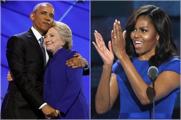 Barack Obama, Hillary Clinton; MIchelle Obama