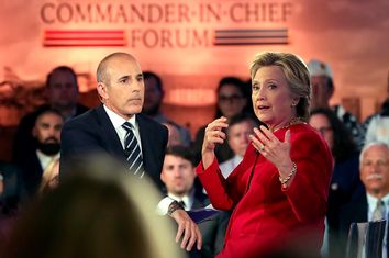 Matt Lauer, Hillary Clinton