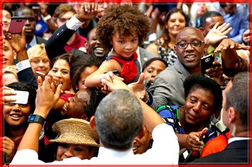 Obama speaks at a Clinton campaign rally in Miami