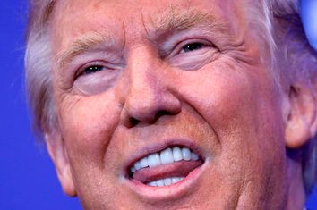 Republican presidential nominee Donald Trump attends a campaign event in King of Prussia