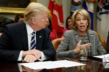 Donald Trump, Justin Trudeau, Betsy DeVos