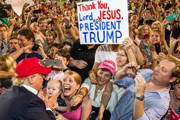 Donald Trump Holds Campaign Rally In Mobile, Alabama