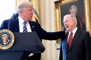 Sen. Jeff Sessions Sworn In As Attorney General At The White House