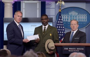 Ryan Zinke, Tyrone Brandyburg, Sean Spicer