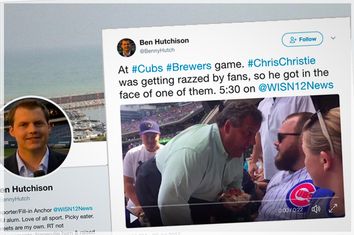 Chris Christie Cubs Baseball Game