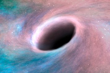 Singularity of black hole is sucking matter of nebula