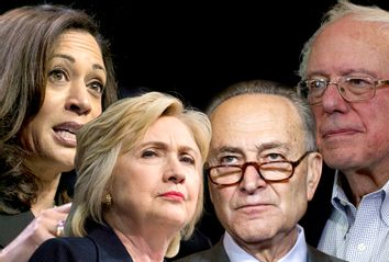 Kamala Harris, Hillary Clinton, Chuck Schumer, Bernie Sanders