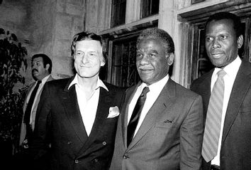 Hugh Hefner, Harold Washington and Sidney Poitier