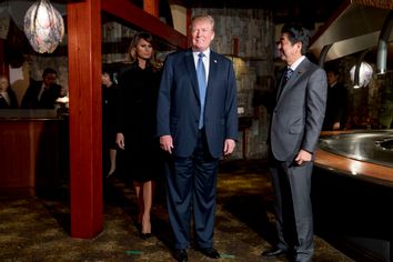 Donald Trump, Shinzo Abe, Melania Trump