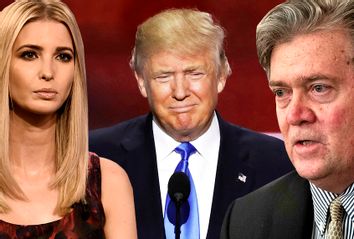 Ivanka Trump; Donald Trump; Steve Bannon.CR2