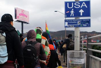 Migrants seeking asylum in the US