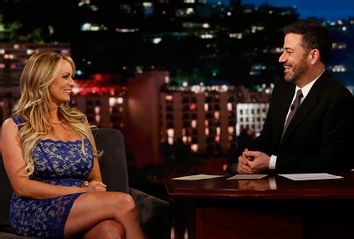 Stormy Daniels and Jimmy Kimmel on 