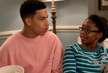 Marcus Scribner and Marsai Martin in 