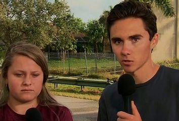 David Hogg (r) on CNN