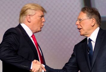 Donald Trump; NRA President Wayne LaPierre