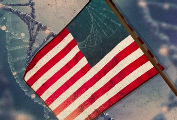 American flag; DNA