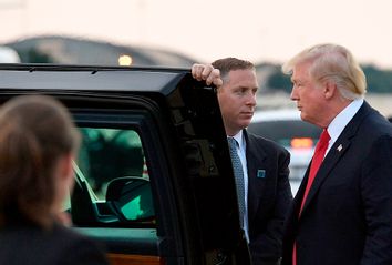 Donald Trump Boarding a Limo
