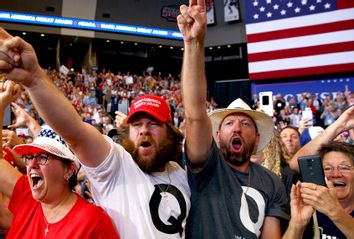 Supporters of President Donald Trump cheer