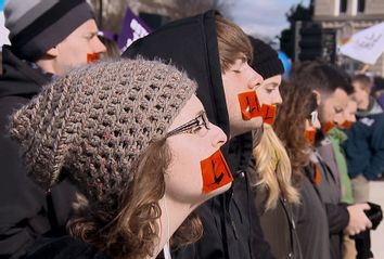 Protestors in 