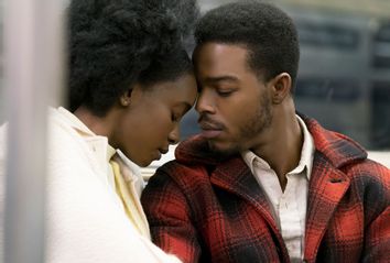 KiKi Layne as Tish and Stephan James as Fonny in 